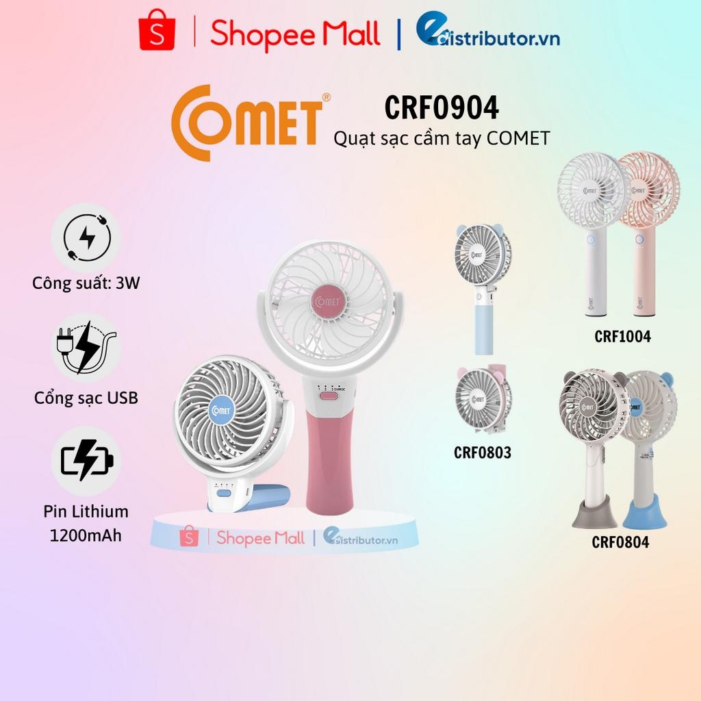 Quạt Sạc Tích Điện Cầm Tay COMET CRF0904/1004/0803/0804 - Vô Cùng Tiện Lợi- Hàng chính hãng