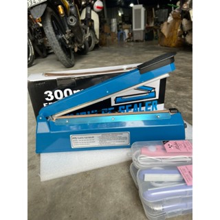 Máy hàn miệng túi nilon túi zip dập tay PFS 300 để bảo quản thực phẩm, bọc sản phẩm bán hàng, cắt màng co MHT01
