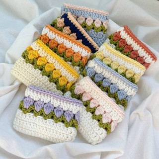 Tulip bag/ túi len handmade, túi len thủ công, túi đeo chéo Midi