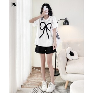 Áo thun ngắn tay, may nơ trước ngực Twenty.5 -  TL03