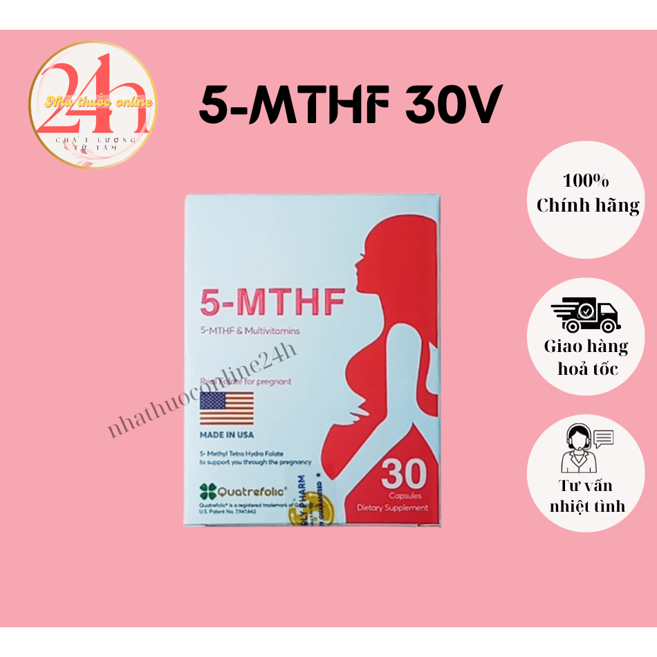 5-MTHF - Bổ Sung Acid Folic / Folate, Sắt, Vitamin Tổng Hợp, Hỗ Trợ Sinh Sản, Ngăn Dị Tật Thai Nhi [Chính Hãng]