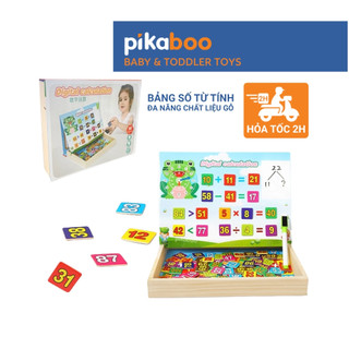Đồ chơi bảng số từ tính đa năng Pikaboo, giáo cụ Montessori giúp bé làm quen với toán học từ sớm