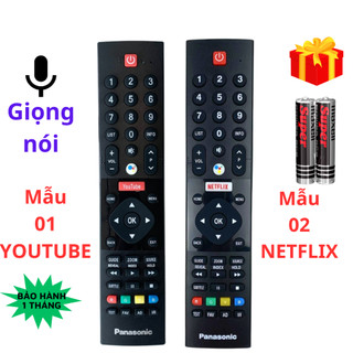 Remote điều khiển tivi Panasonic Mã 02 tìm kiếm bằng giọng nói, điều khiển TV Panasonic NETFLIX -