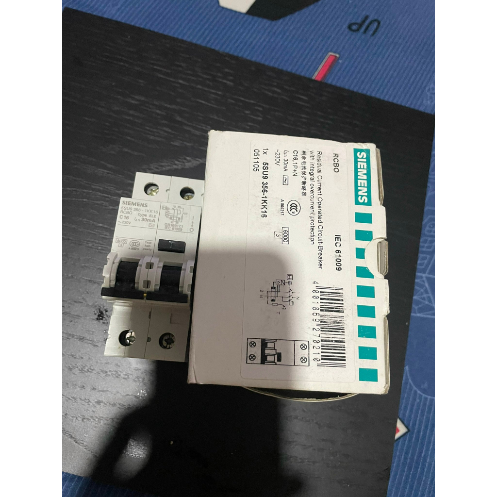 CB chống giật, aptomat chống rò - chống giật Simens 2P - 16A - Hàng nhập