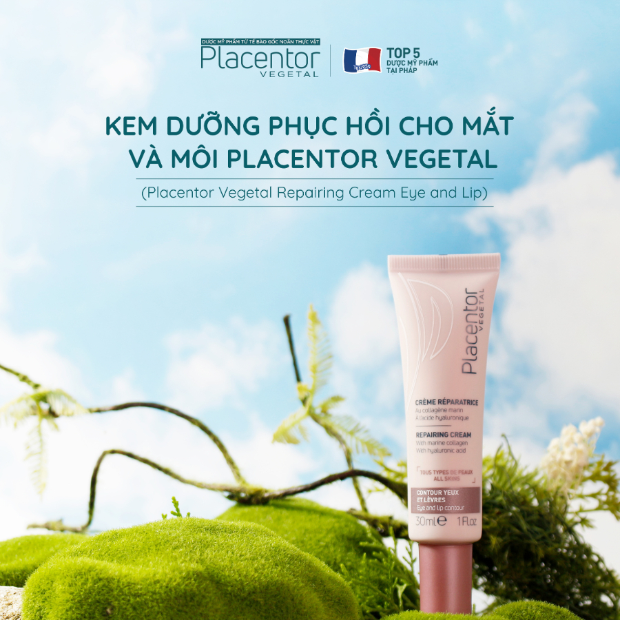 Kem dưỡng viền mắt và viền môi Placentor Repairing Cream Eye And Lip Contour Cream 30ml