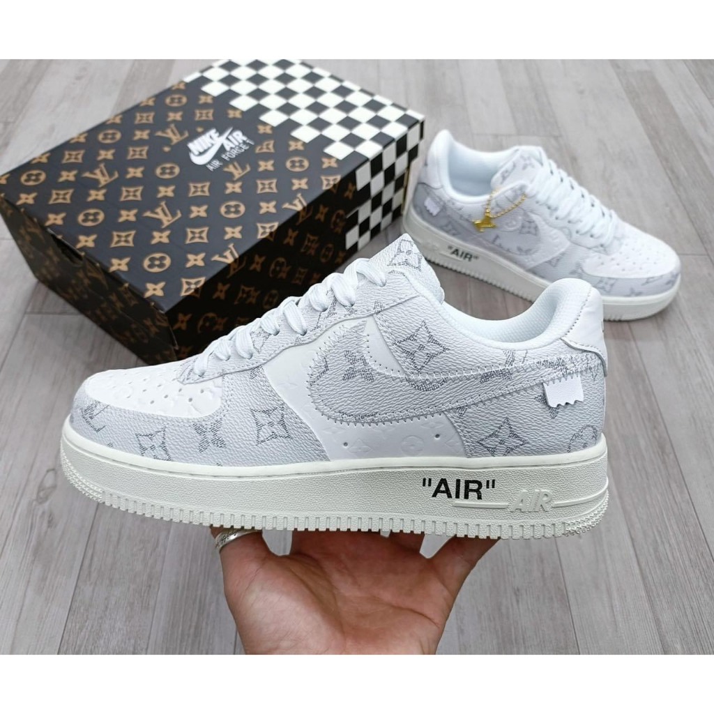 Giày_Nike Air Force 1 LV Xám,Trắng Nam Nữ,Giày AF1 LV Grey White Hàng Cao Cấp Hót Trend Full Bill Box | BigBuy360 - bigbuy360.vn