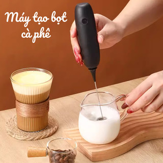 Máy đánh trứng sữa, tạo bọt cafe cầm tay mini cao cấp - chất liệu ABS, thép không gỉ sử dụng pin tiện lợi