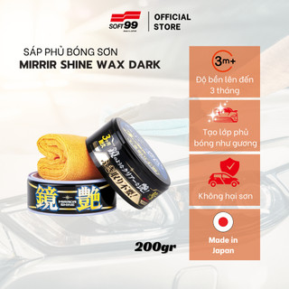 Sáp phủ bóng sơn xe ô tô, xe máy Soft99 Mirror Shine Wax 200g W-212 W-213, tạo độ bóng như gương