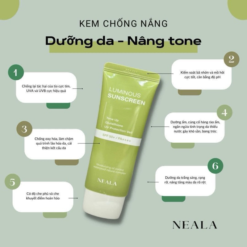 Kem chống nắng NEALA SPF 50+/PA+++ 60ML