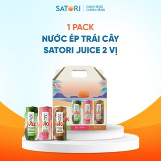 Pack 2 vị nước trái cây Satori Juice nhiều sự lựa chọn 250ml