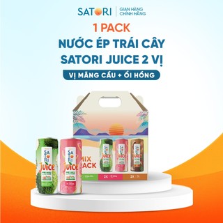 Pack nước ép trái cây Satori Juice vị ổi + mãng cầu 250ml