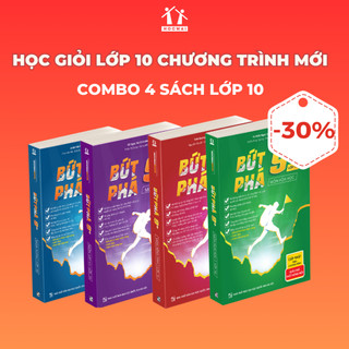  Combo sách Bứt phá 9+ lớp 10 - môn Toán, Lý, Hóa, Anh