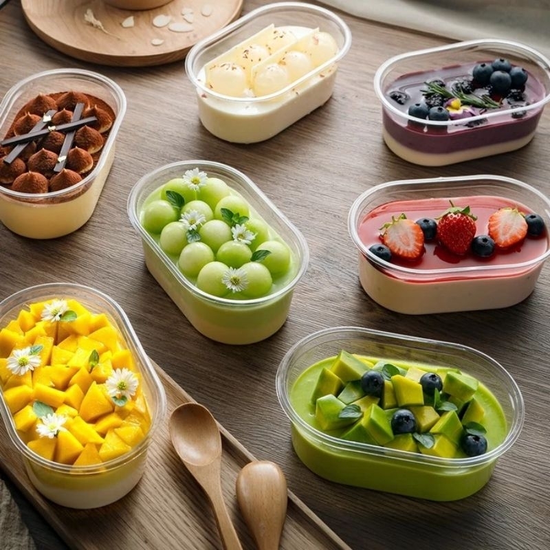 10 vỏ hộp bánh oval đựng bánh tiramisu