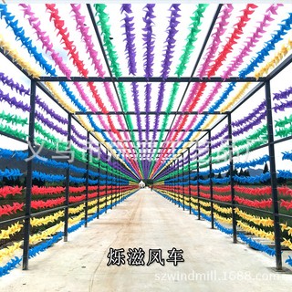 Chong chóng nhựa dây treo 24cm 100 cái có kèm phụ kiện
