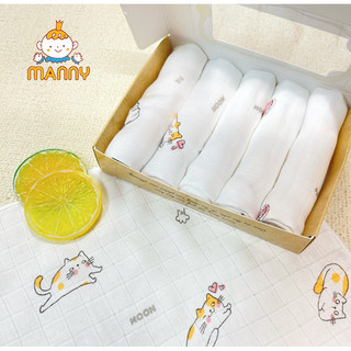 Sét 5 khăn sợi tre lụa manny kích thước 30x30cm