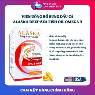 OMEGA 3 DEEP SEA FISH OIL ALASKA (100 viên) - Viên dầu cá bổ sung Omega 3 Alaska.