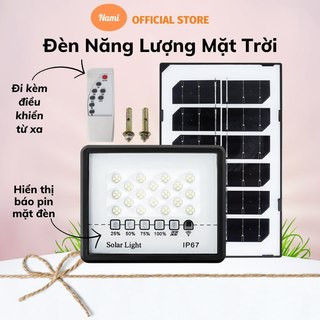 Đèn Led Năng Lượng Mặt Trời Nami 50W Cảm Biến Ánh Sáng Dễ Lắp Đặt