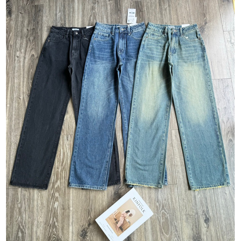 Quần suông cotton mài xước dài 102cm