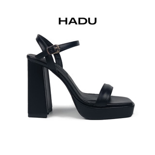Giày Sandal Cao 12P Gót Vuông Colomo HADU M1021 Quai Ngang Đúp Trước 3P, BH 24 Tháng