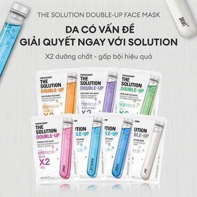(Gift) 5 Mặt Nạ Brightening THE FACE SHOP The Solution Double-Up 22ml
