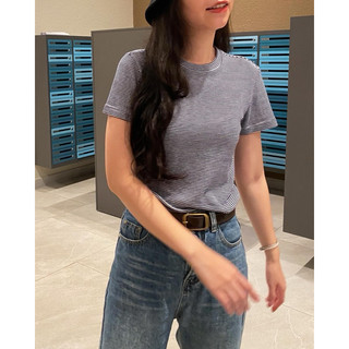 Fix tee > Áo thun sọc tay ngắn cotton trẻ trung Ruchan