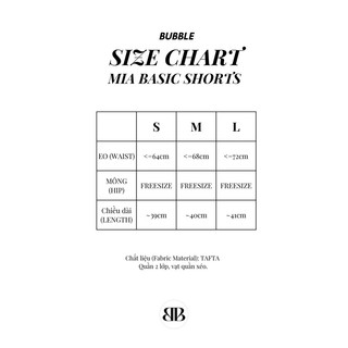 BUBBLE - MIA BASIC SHORTS (Quần shorts đen)