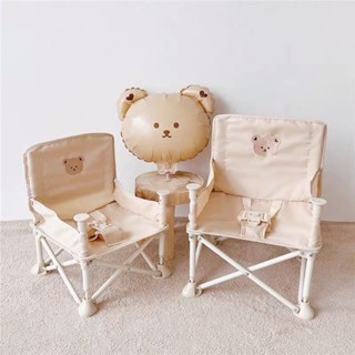 Ghế ăn dặm Hoo Booster Kisdworld Thêu Hình phong cách Hàn Quốc cho bé đi du lịch có thể gấp gọn