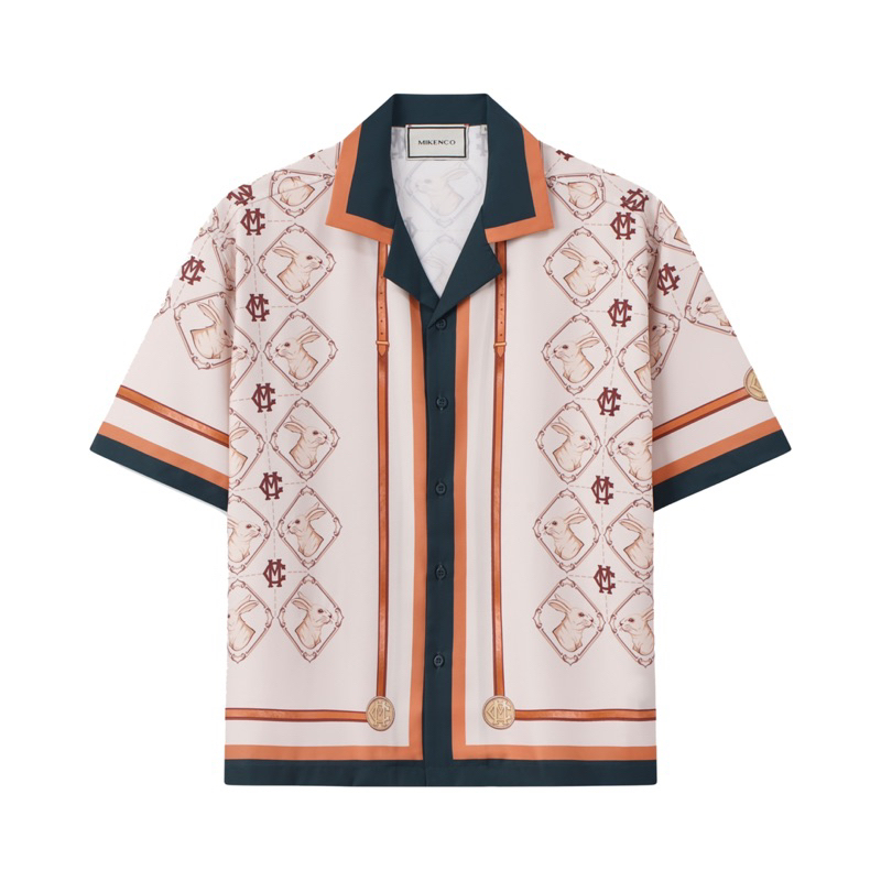 Áo Sơ Mi MIKENCO RABBIT MONOGRAM SILK Shirt