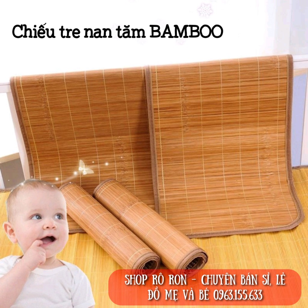 SRR Chiếu tre BAMBOO - Chiếu tre nan tăm cho bé - Shop Rô Ron