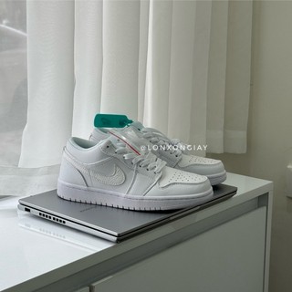 Giày thể thao jd 1 full white thấp cổ