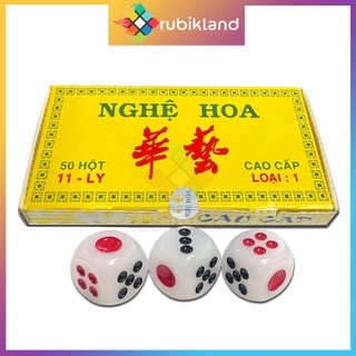 Xí ngầu nghệ hoa chính hãng loại 1 xí ngầu xương 11 12 13 14 ly xúc xắc cao cấp