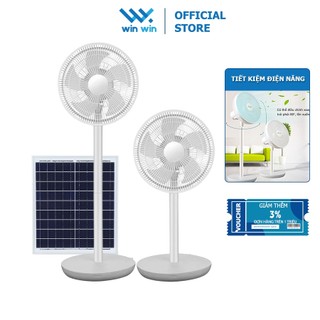 Quạt Tích Điện Năng Lượng Mặt Trời Solar Fan Siêu Mát, Tiết Kiệm Điện - Quạt Năng Lượng Mặt Trời Pin 18000mAh chống chai