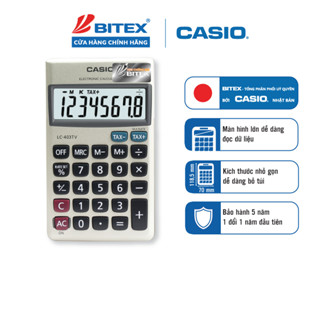  Máy Tính Bỏ Túi Casio LC-403TV Nhỏ Gọn 118.5x70x7.5mm Màn Hình Lớn Dễ Đọc Dữ Liệu 