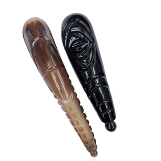 Dụng cụ điện chẩn - cạo gió massage , day ấn huyệt bằng sừng - khía thân - MH837