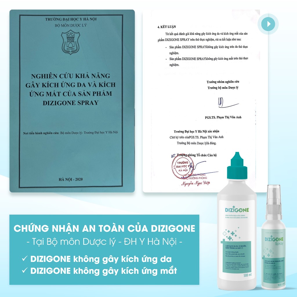 Nước súc miệng kháng khuẩn DIZIGONE - Xử lý nấm miệng, loét miệng, nhiệt miệng, hôi miệng