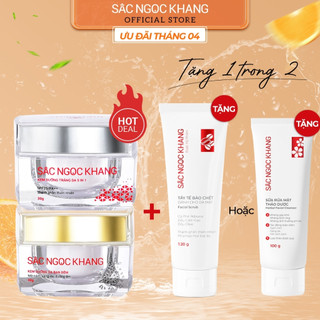 Combo dưỡng da ngày và đêm sắc ngọc khang - gồm kem dưỡng da ban đêm 30g + kem dưỡng da ban ngày 30g