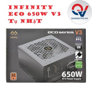 Nguồn máy tính Infinity Eco V3 650w – DC to DC – Hiệu suất 88% – Active PFC – Single Rail