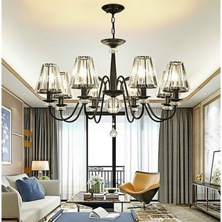 Đèn chùm trang trí pha lê ELIS cao cấp loại 8 tay kèm bóng led nến
