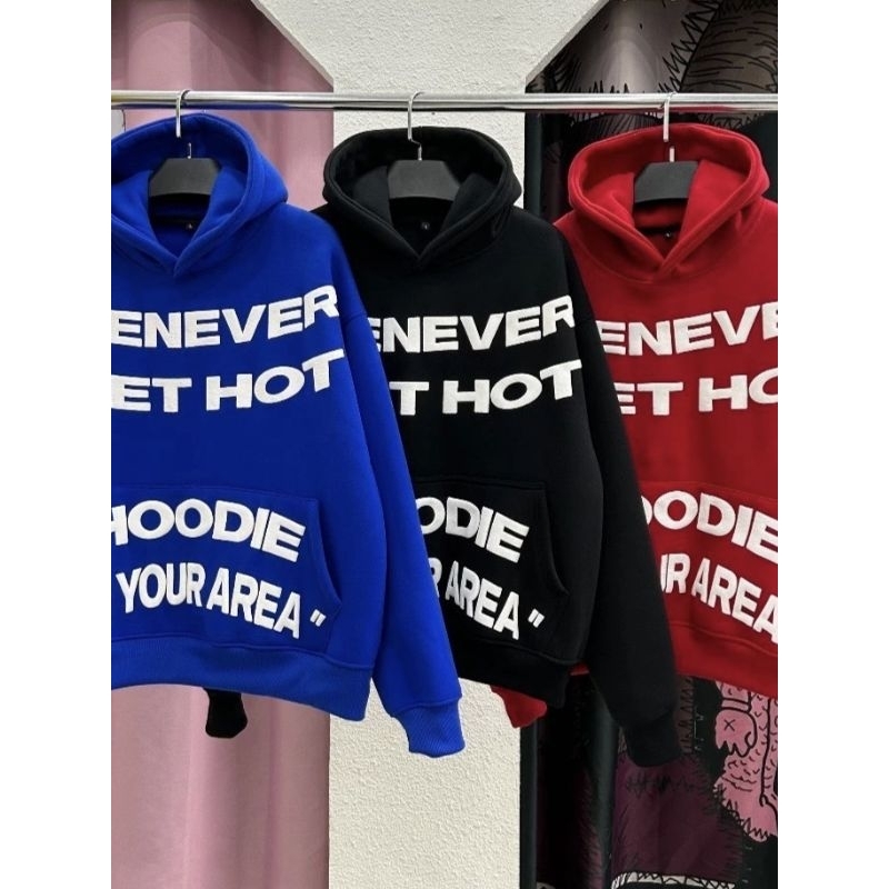 Áo khoác Nỉ Nam Nữ Hoodie in chữ nổi chống nắng chống rét chống tia Uv