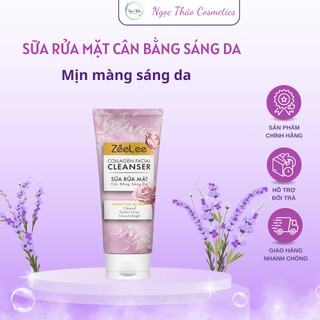 Sữa rửa mặt collagen zeelee cân bằng sáng da chuyên sâu làm sạch bụi bẩn giúp da mịn mạng e68 100ml