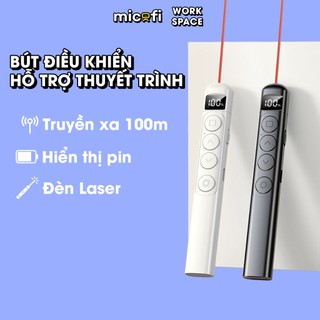 Bút Trình Chiếu Micofi Powerpoint Laser Thuyết Trình Bút Chỉ Máy Chiếu Slide Lazer Bấm Điều Khiển Không Dây 2.4
