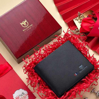 Ví nam da bò cao cấp, bóp da nam Bullcaptain full hộp đựng NSVD569 wallet for men