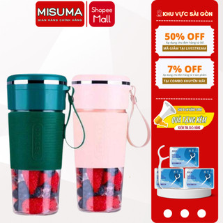 Máy Xay Sinh Tố Cầm Tay MISUMA , Máy Say Sinh Tố Dung Tích 300ml 6 Lưỡi Dao Xay Tự Ngắt Khi Sạc Đầy, Bảo Hành 12 Tháng