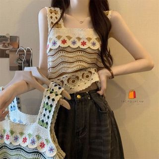 Áo Khoác Len dệt Kim Dáng Croptop From Rộng, Áo Len Đi Biển Đi Núi Phối Hoa Màu Dễ Phối Đồ Hàng Qccc Shopquacam