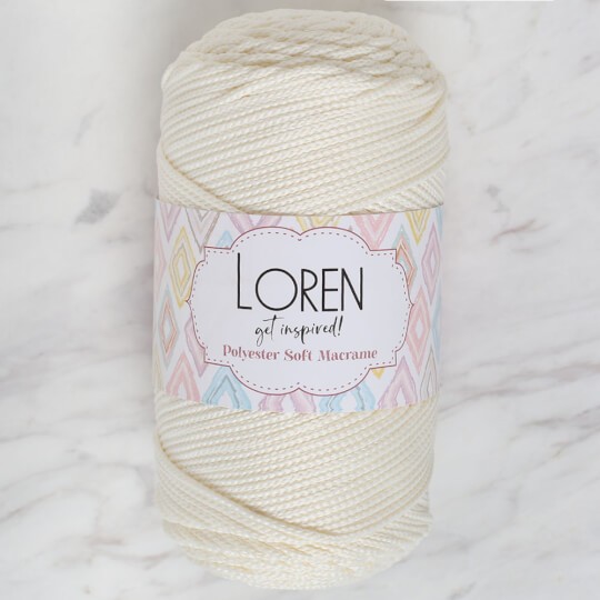 Sợi Loren Polyester Soft Macrame nhập khẩu từ Loren - La Mia, đan móc túi, giỏ xách, nón, các đồ dùng trang trí nội thất