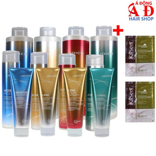 Dầu gội xả Joico các loại dưỡng ẩm, phục hồi, giữ màu, phồng tóc chính hãng Mỹ + 2 gói dầu xả Karseell 15ml