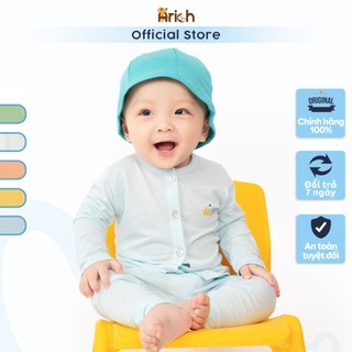 Bộ dài tay cài thẳng astar vải sợi tre Organic mỏng, nhẹ, mát cho bé trai, bé gái size newborn-18 tháng