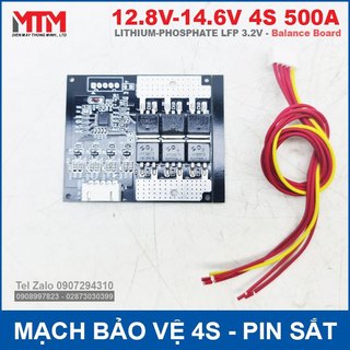 Mạch bảo vệ pin 4S 500A 12.8V pin sắt 3.2V cân bằng chịu tải cao - kích bình khởi động xe máy