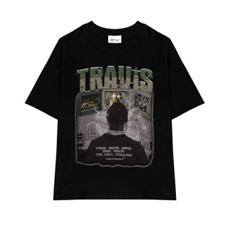 Áo thun The Xide unisex hình in TRAVIS MẶT TRƯỚC  form rộng chất cotton 2 chiều co giãn định lượng 260gsm