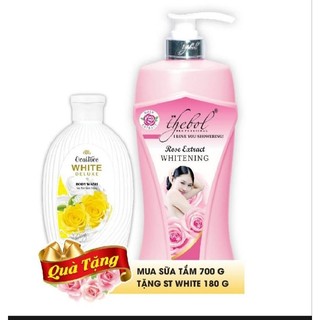 Sữa tắm trắng tinh chất hoa hồng và ngọc trai TheBol Em Tắm Anh Yêu 650g